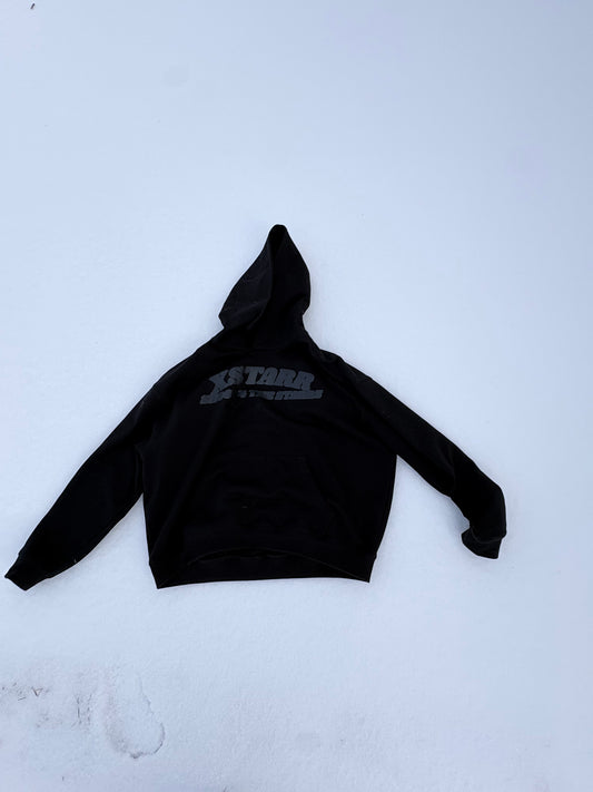 XSTARR black on black hoodie