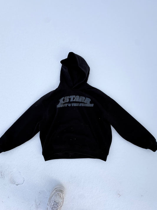 XSTARR black on black hoodie